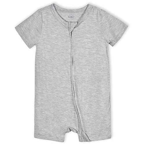 Gerber Baby Buttery-Soft Short Sleeve Romper with Viscose Made with Eucalyptus