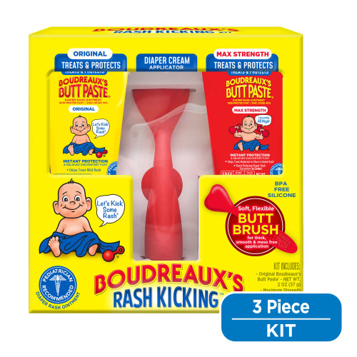 Boudreaux's Butt Paste Complete Rash Kit, Baby Diaper Rash Cream Ointments & Applicator