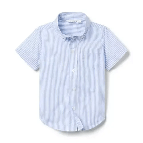 Boy Blueberry Pie Stripe The Poplin Shirt by Janie and Jack