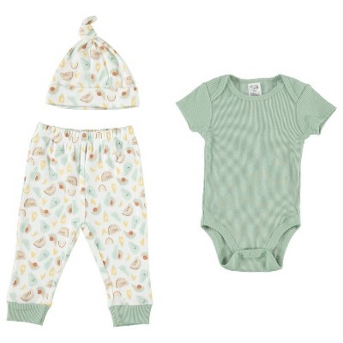 Chick Pea Gender Neutral Baby Clothes Layette Set, Size: 0-3 months