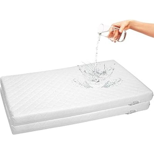Baby Bassinet Mattress Pad (Rectangle, 12X26 2-Pack) for Newborn Comfort Breathable Easy Clean Hypoallergenic Waterproof Made in USA