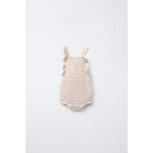 ROMANTIC KNIT ROMPER - Light beige | ZARA United States