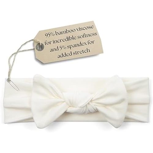 Baby Girl Bows and Headbands - Premium Quality & Stylish Design Baby Headband with Soft, Stretchy Bamboo - Newborn Baby Bows 0-6 Months.