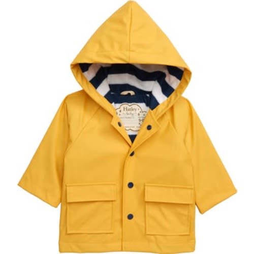 Yellow Waterproof Hooded Raincoat, 9-12M