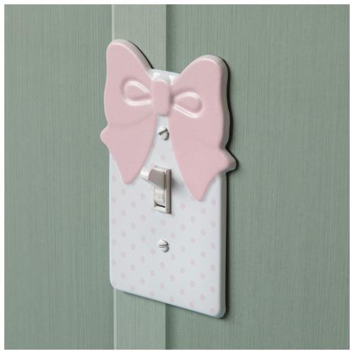 Polka Dot & Bow Single Switch Plate