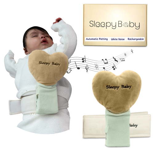 Sleepy Baby White Noise & Patting Soothing Aid | Reduces Crying, Constant Holding & Improves Baby's Rest | Adjustable Belt & Speeds