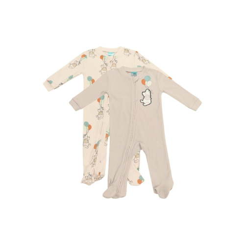 Winnie the Pooh Disney Baby Boys' Rib Footie Coverall, Gray, 0-9 Months, 2-Piece