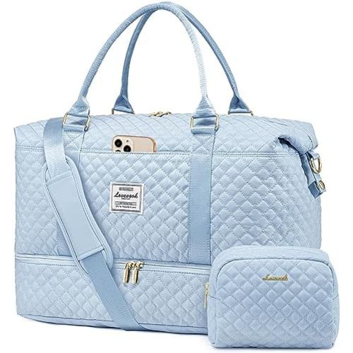 LOVEVOOK Travel Duffle Bag,Weekender Bags for Women with Shoe Compartment,Carry on Overnight Bag with Toiletry Bag,Gym Duffel Bag with Wet Pocket, Hospital Bags for Labor and Delivery