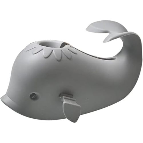 Faucet Cover Bathtub Baby Tub - Bath Spout Cover Baby Bathtub, Faucet Cover Baby Bathtub Silicone Whale for Kids, Toddler, Infant - Grey