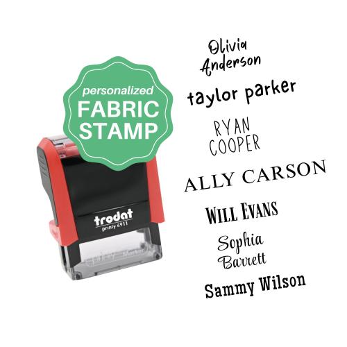 Custom Clothing Stamp Self-Inking Name Stamp, Kids Personalized Fabric Stamp, Camp, School Uniform Marker Stamp, Permanent Ink Washable