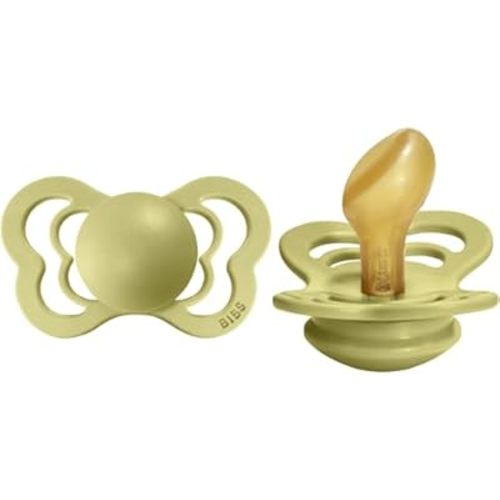 BIBS Pacifiers - Couture Collection | BPA-Free Baby Pacifier | Made in Denmark | Set of 2 Meadow Color Premium Soothers | Size 6-18 Months