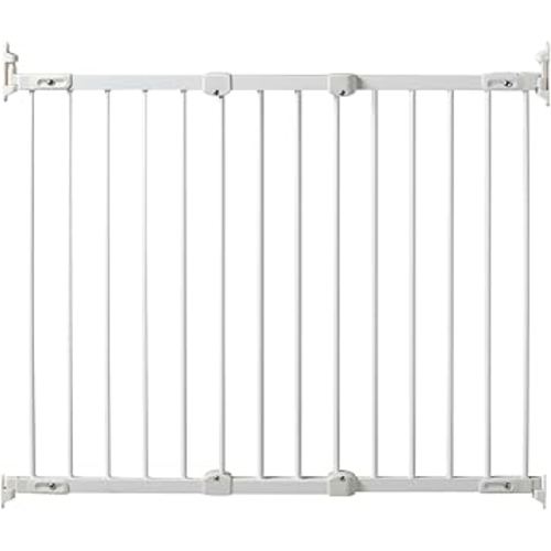 KidCo - Angle Mount Safeway Stair Top Quick Release Baby Gate, Baby Gate for Stairs, No Drill Baby Gate (White)