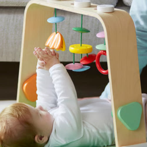 Ikea: LEKA Baby gym - birch plywood/multicolor