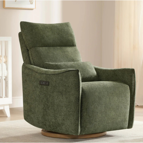 Janice Power Swivel Nursery Glider Recliner with Power Headrest
