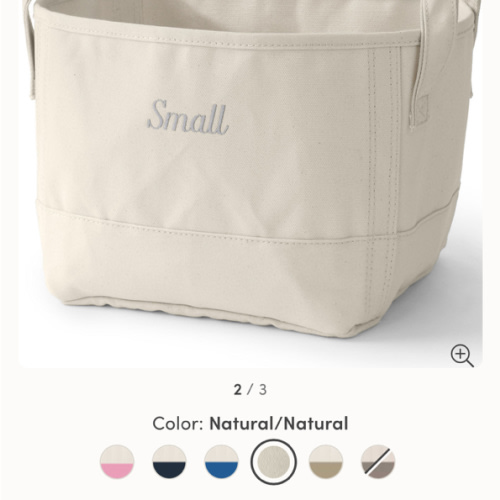 Small Canvas Storage Tote | Lands' End