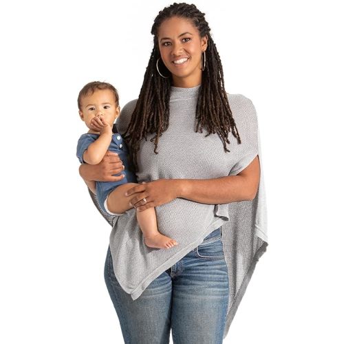 We are Amma | The Cocoon™ - Newborn Essentials Must Haves: Nursing Cover for Breastfeeding Essentials | Nursing Sweater Used as Breastfeeding Cover (Grey, One Size)