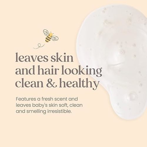 Burt's Bees Baby Foaming Shampoo and Body Wash for Sensitive Skin, Fragrance Free, Tear Free, Pediatrician Tested, 97.5% Natural Origin, 8.4 Fl Oz (Pack of 3)