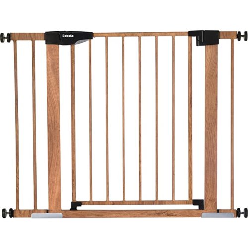 BABELIO Baby Gate with Wood Pattern
