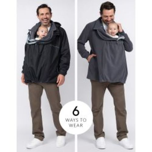 6 in 1 Men’s Waterproof Coat with Baby Pouch