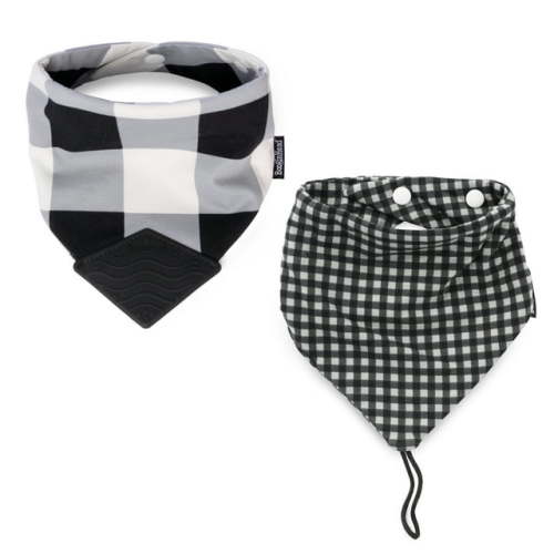 BooginHead Bandana Teething and Pacifier Holder Bibs — buybuy BABY in Black