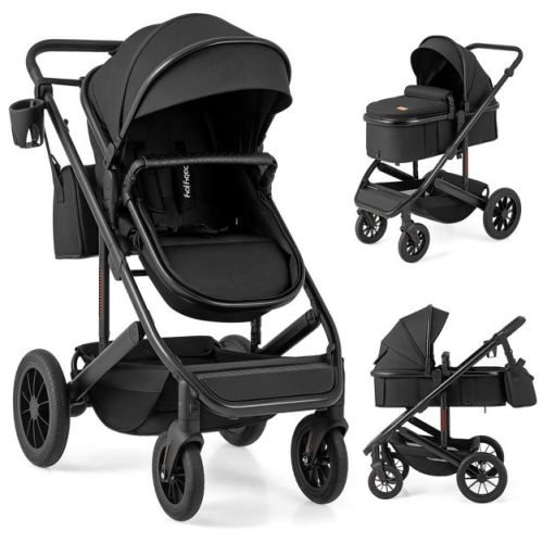 Infans 3-in-1 Newborn Stroller Folding Convertible High Landscape Toddler Stroller