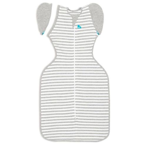 Love to Dream Swaddle Wrap Up Transition Bag - Cotton 1.0 TOG Gray Stripe - M