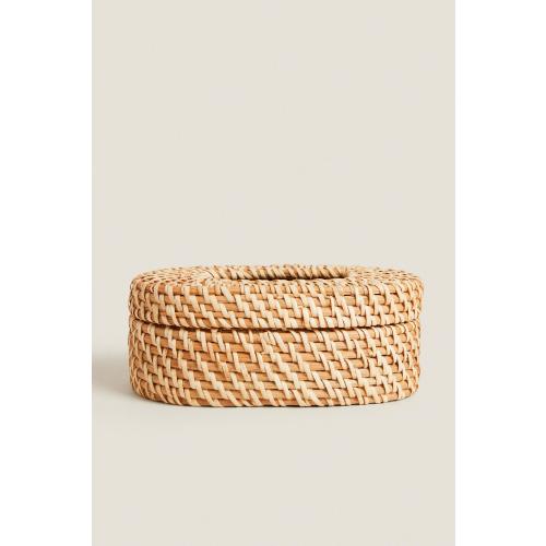 RATTAN BABY WIPE HOLDER