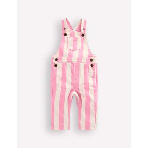 Mini Boden - Woven Dungaree-Pink Stripe