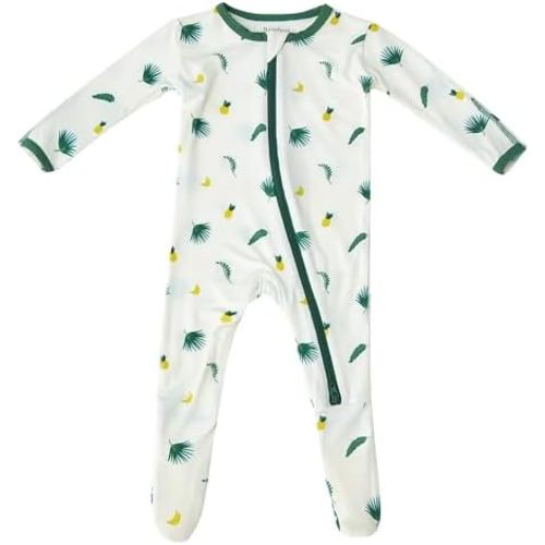 Soft Baby Bamboo Viscose Footie Pajamas, Zipper Closure, 0-24 Months