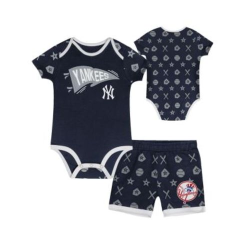 Baby Boys and Girls 2-Piece Navy New York Yankees On Deck Diaper Cover Set