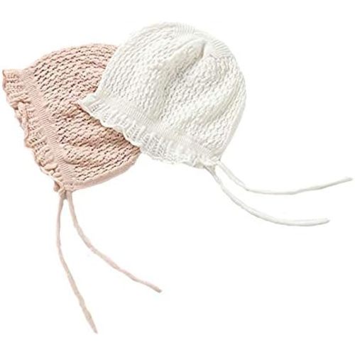 Vivobiniya Toddler Girl Lovely Flounce Knit Hats Baby Bonnets Newborn Baby Hats 0-8y