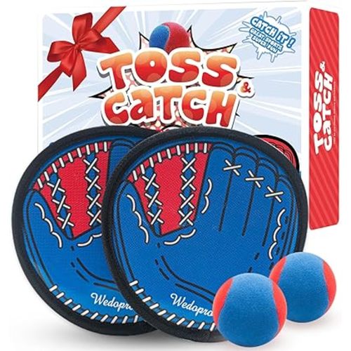 Toss and Catch Ball Game, Kids Toddler Baseball Glove & Catch Ball Toys, Kids Outdoor Games for Family, Toys for Beach Pool Yard Outside, Birthday Gift for Ages 3 4 5 6 7 8-12 Year Old Boys Girls