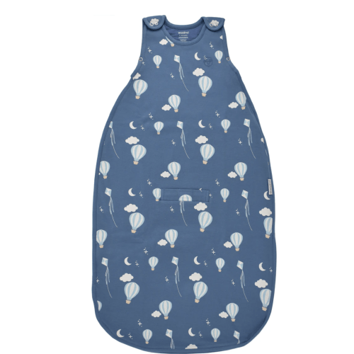 Woolino 4 Season® Ultimate Baby Sleep Bag, Merino Wool & Organic Cotton, Hot Air Balloon