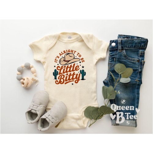 It's Alright to Be a Little Bitty Onesies® - Funny Country Western Gift - Cute Baby Onesie® - Unisex Baby western Bodysuit - Born In Texas