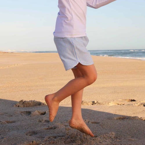 Boy's Swim Trunks | Seersucker Blue