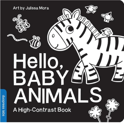 Hello, Baby Animals: A Black-and-White Board Book for Babies That Helps Visual Development (High-Contrast Books)