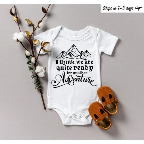 Another Adventure Onesie, Fantasy Baby announcement, adventure announcement