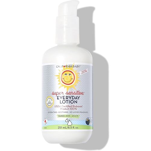 California Baby Super Sensitive Unscented Lotion | 100% Plant-Based Ingredients | Fragrance Free Baby Lotion For Newborn | Hypoallergenic Lotion for Sensitive Skin | 251 mL / 8.5 oz.