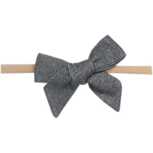 Copper Pearl Baby Bows: Stylish Headbands for Baby Girls, Premium Soft and Stretchy Baby Headbands, Perfect for Newborns, Trendy Designs - Slate