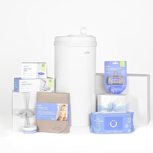 Ubbi Diaper Pail and Changing Gift Set