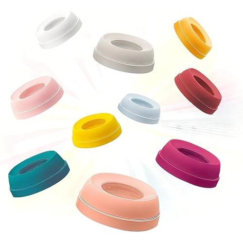 Pigeon Wide-Neck Baby Bottle Replacement Collar - Random Color Shipment (1 Pack), Leak-Proof Screw Ring, BPA-Free Food-Grade Plastic, Durable, 10 Vibrant Colors (No Color Selection)