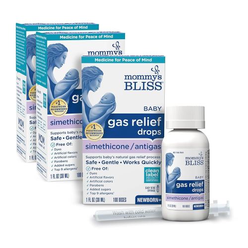 Mommy's Bliss Gas Relief Drops Bottle, Simethicone Drops for Infants, 1 Fl Oz (Pack of 3)