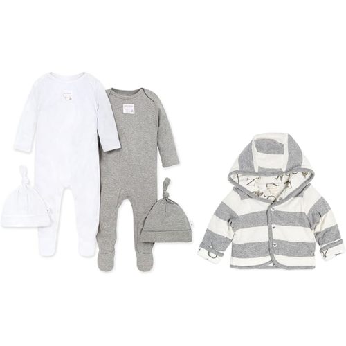 Burt's Bees Baby baby-boys Romper Jumpsuit, 100% Organic Cotton One-piece Short Sleeve Shortall, Long Sleeve Coverall