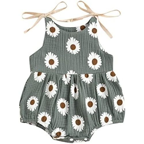 Infant Newborn Baby Girl Floral Romper Kids Spaghetti Strap One Piece Jumpsuit Shorts Toddler Summer Overall Clothes