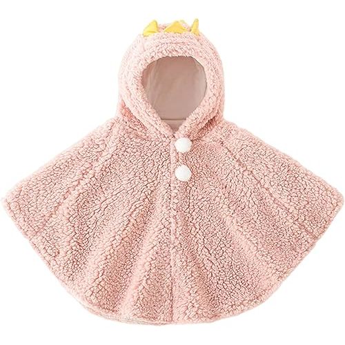 Baby Toddler Hooded Poncho Cape Cloak, Winter Faux Fur Jacket Children's Cover Cloak Car Seat Coat