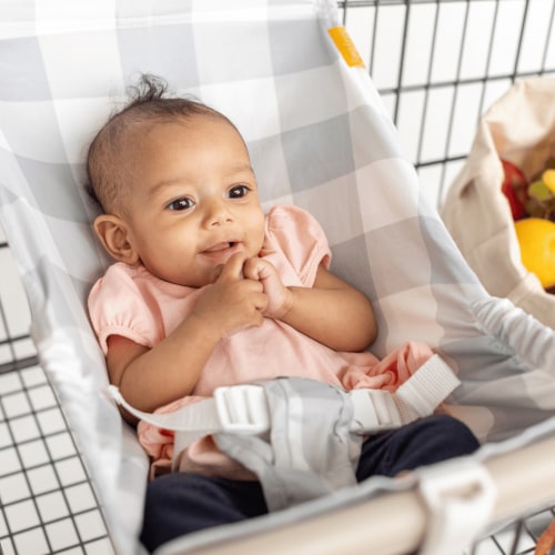 Baby Shopping Cart Hammock | Buffalo Check Pattern
