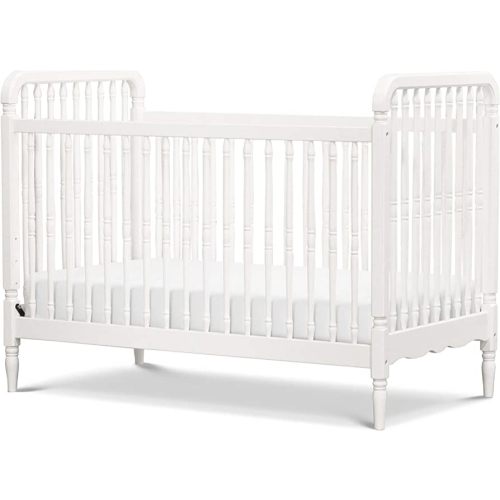 Million Dollar Baby Classic Liberty 3-in-1 Convertible Spindle Crib with Toddler Bed Conversion Kit in White, Greenguard Gold Certified