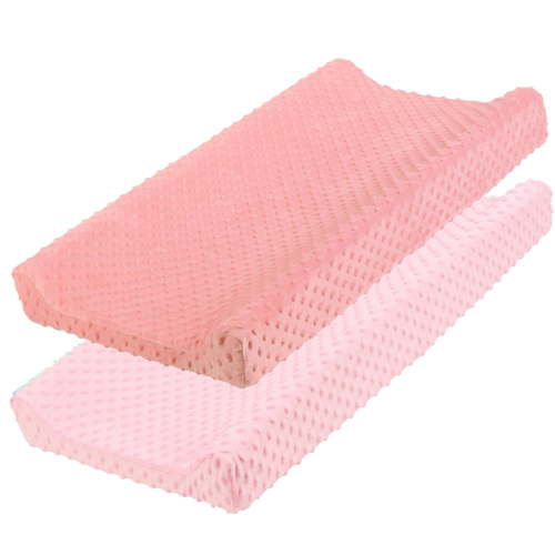 2 PC Baby Changing Pad Cover, Super Soft Plush Dot | Diaper Changing Table Covers for Baby Girls and Boys, Ultra Comfortable, Safe for Babies