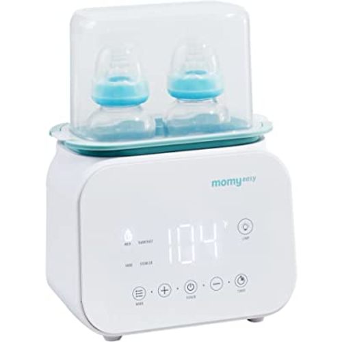 MOMYEASY Bottle Warmer, Fast Baby Bottle Warmer for Breastmilk Formula, 7-in-1 Food Heater&Breast Milk Defrost with LCD Display, Baby Formula Warmer for All Bottles with 24H Temperature Control