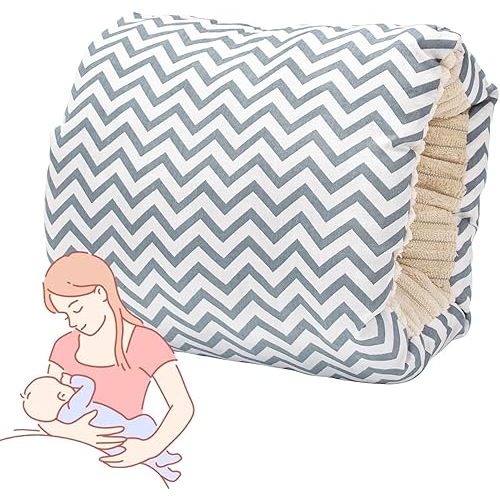 Breastfeeding Arm Pillow Cozy Cradle Arm Pillow, Breastfeeding and Bottle Feeding Head Support Pillow Soft Cotton Nursing Arm Pillow for Travel Outdoor (B)